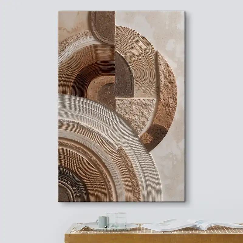 Ofertă de sezon Pictură pe pânză Cercuri abstracte cu texturi variate Nr s49685