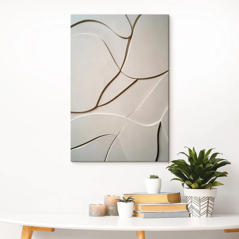 Comandă acum Pictură pe pânză Relief abstract cu linii fine și delicate Nr s49689