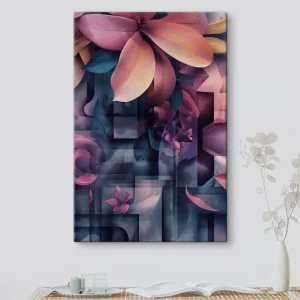 Pictură pe pânză Flori tropicale mov Nr s49730 Reducere
