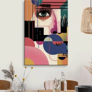Pictură pe pânză Portret feminin abstract Nr s49738 Reducere de preț