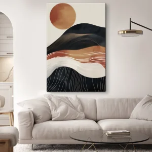 Cel mai vândut Pictură pe pânză Peisaj abstract cu soare Nr s49741