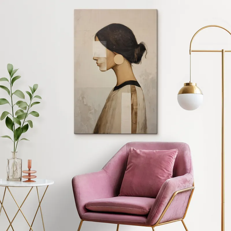 Discount Pictură pe pânză Profilul unei femei Nr s49828