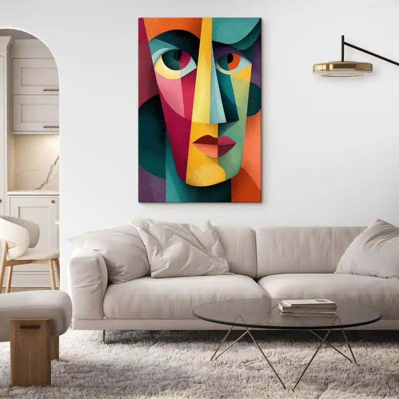 Reducere specială Pictură pe pânză Față geometrică Nr s49831
