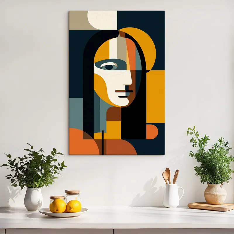 Pictură pe pânză Portret geometric Nr s49835 Vezi acum