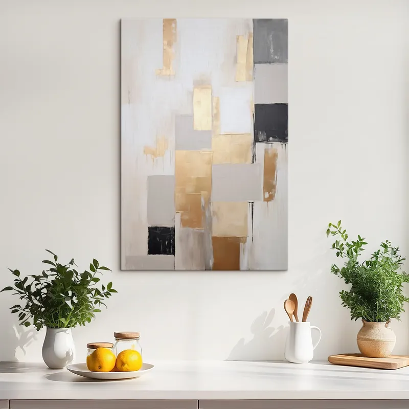 Pictură pe pânză Compoziție abstractă imitație de pictură Nr s49898 Discount