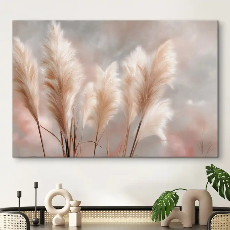 Ieftin Pictură pe pânză Iarbă de pampas Nr s49926