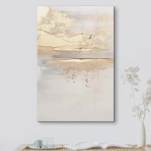 Pictură pe pânză Abstracție bej Nr s49986 Doar azi