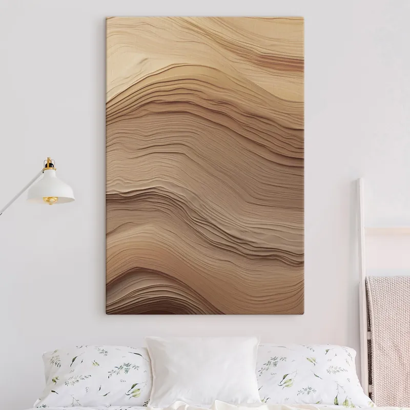 Plată sigură Pictură pe pânză Abstracție în nuanțe de bej Nr s50024