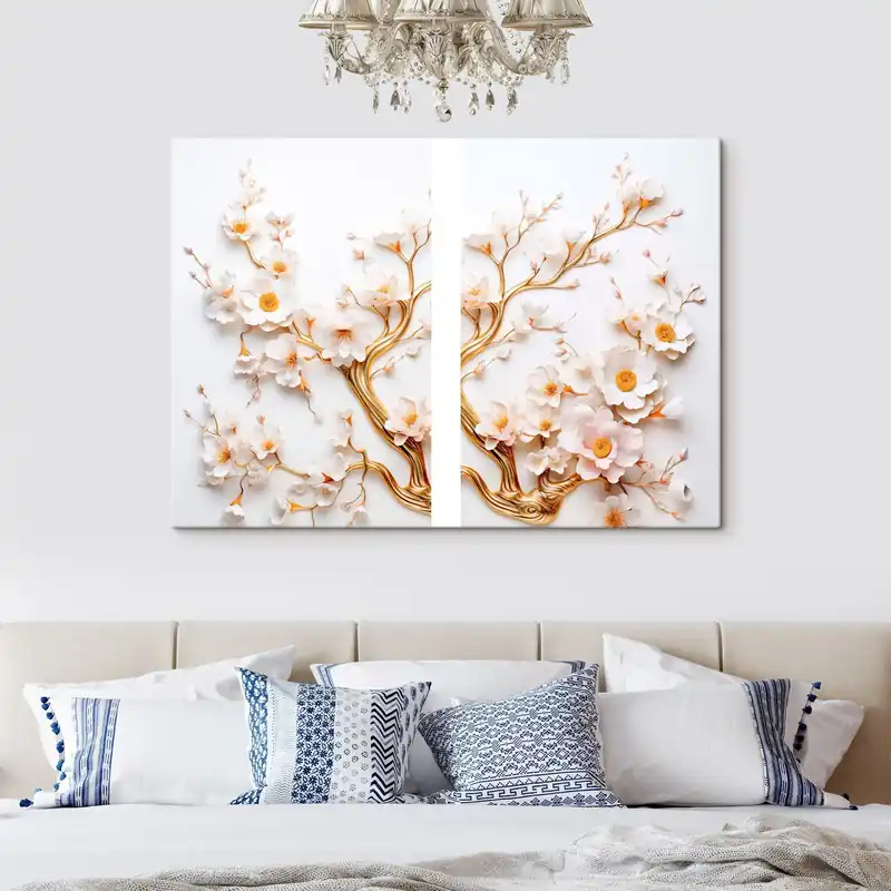 Pictură pe pânză Magnolia înflorită Nr m30773 Mai ieftin