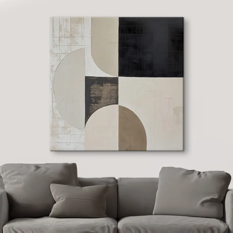 Cumpărături sigure Pictură pe pânză Abstracție geometrică Nr s50043