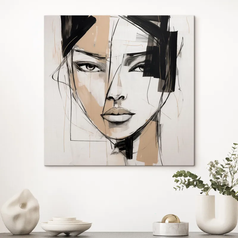 Pictură pe pânză Portret abstract Nr s50049 Retur gratuit