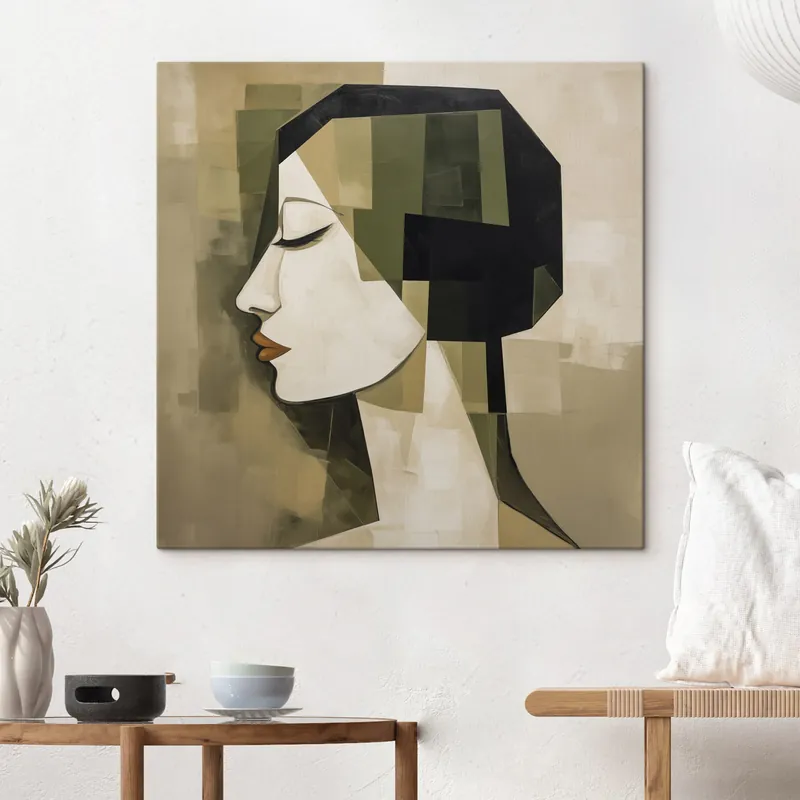 Pictură pe pânză Portret abstract modern Nr s50057 Preț redus