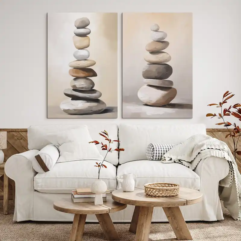 Ofertă specială Pictură pe pânză Pietre, pictură în imitație Nr m30775