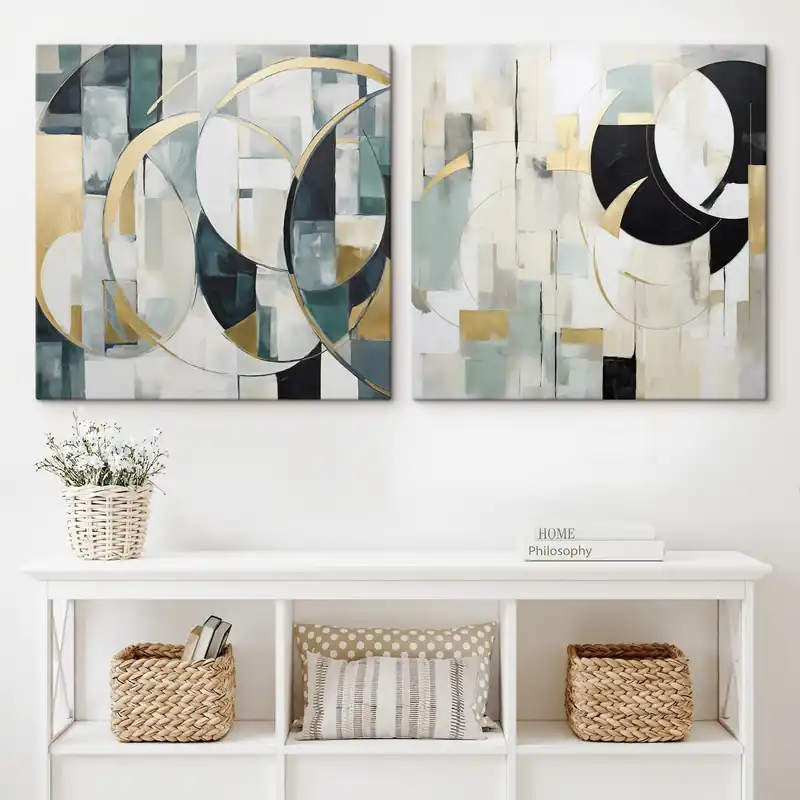 Preț redus Pictură pe pânză Abstracție haotică, imitație a picturii Nr m30782