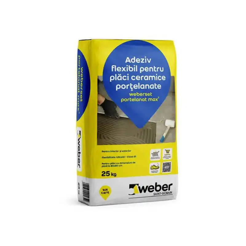 Adeziv Weber Portelanat sac 25 kg - materiale constructii Cipcos - Cipcos Mar Disponibil imediat