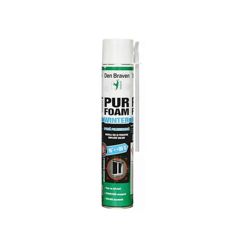 Bestseller Spuma poliuretanica, cu aplicare manuala, varianta de iarna, Den Braven Pur Foam Winter, 700 ml - Cipcos Mar