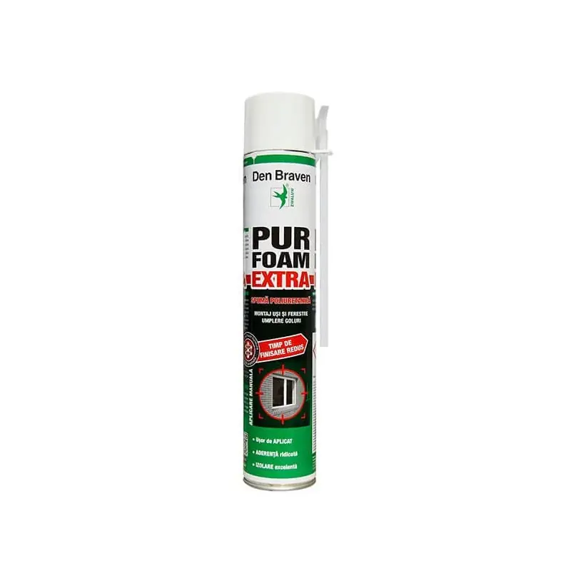 Super ofertă Spuma poliuretanica pentru montaj, cu aplicare manuala, Den Braven Pur Foam Extra, 700 ml - Cipcos Mar