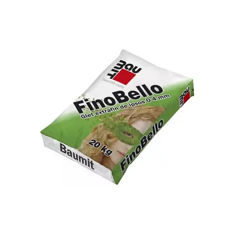 Glet de finisaj Baumit FinoBello, pe baza de ipsos, interior, 20 kg - Cipcos Mar Preț redus
