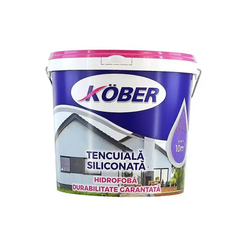 Tencuiala decorativa siliconata Kober, aspect bob de orez, interior / exterior, 25 kg - Cipcos Mar Cel mai vândut