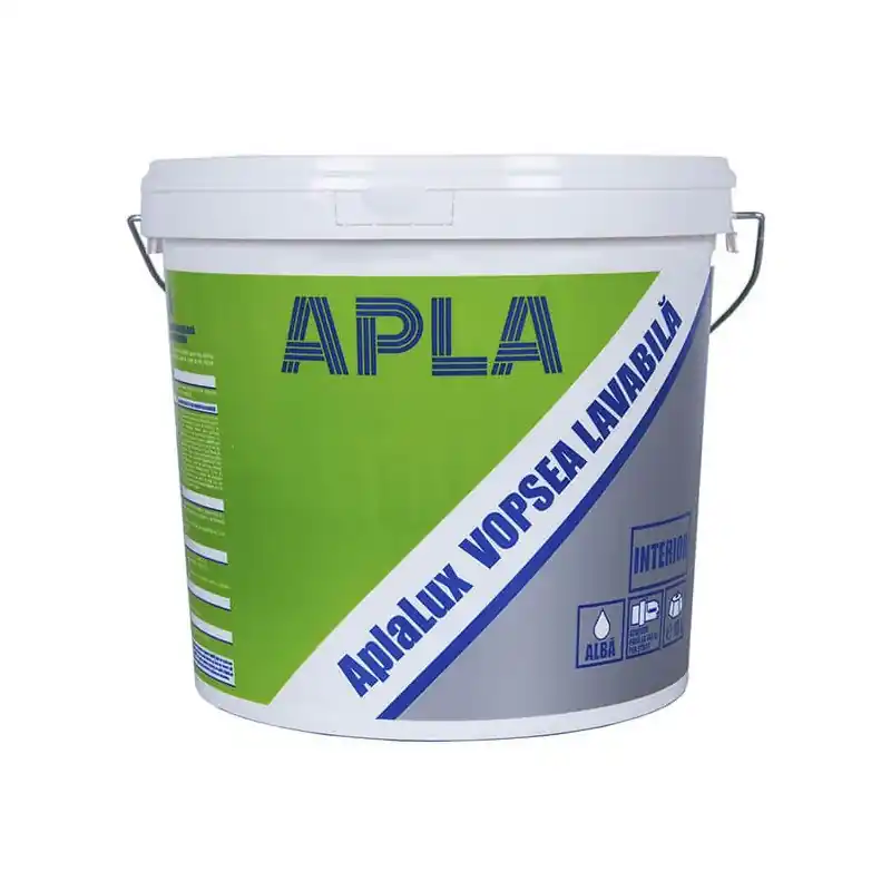 Vopsea superlavabila AplaLux, alba, pentru interior, 10L - Cipcos Mar Discount