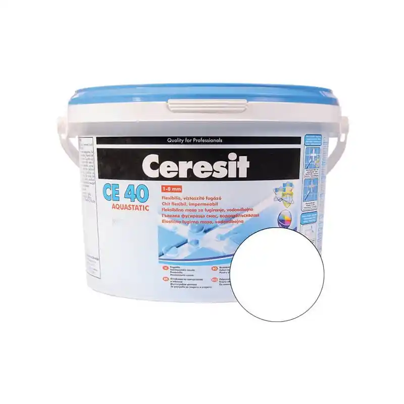 Ultima șansă Chit de rosturi gresie si faianta Ceresit CE 40, Alb, aquastatic, 2 kg - Cipcos Mar