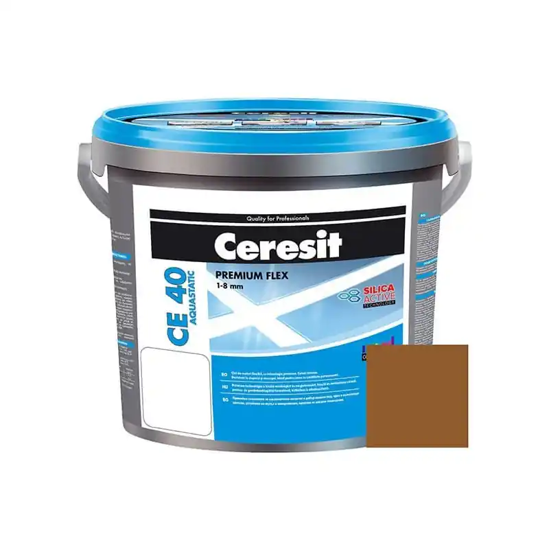 Chilipir Chit de rosturi gresie si faianta Ceresit CE 40, pamantiu, aquastatic, 5 kg - Cipcos Mar