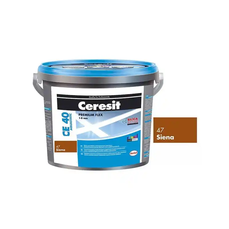 Calitate înaltă Chit de rosturi gresie si faianta Ceresit CE 40, siena, aquastatic, 5 kg - Cipcos Mar