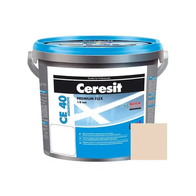 Chit de rosturi gresie si faianta Ceresit CE 40, natura, aquastatic, 5 kg - Cipcos Mar Preț mic