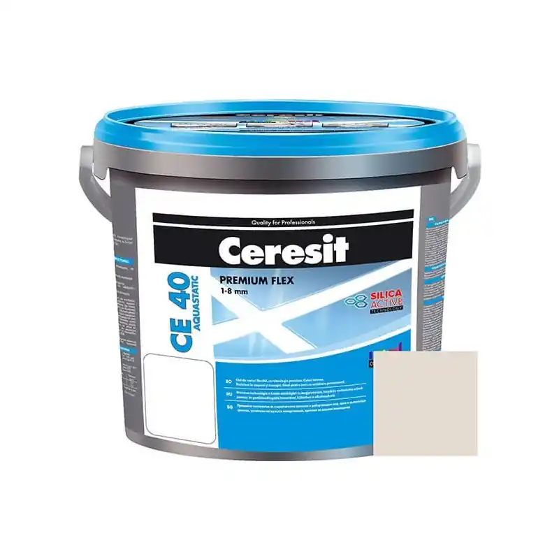 Chit de rosturi gresie si faianta Ceresit CE 40, jasmin, aquastatic, 5 kg - Cipcos Mar Cel mai bun preț