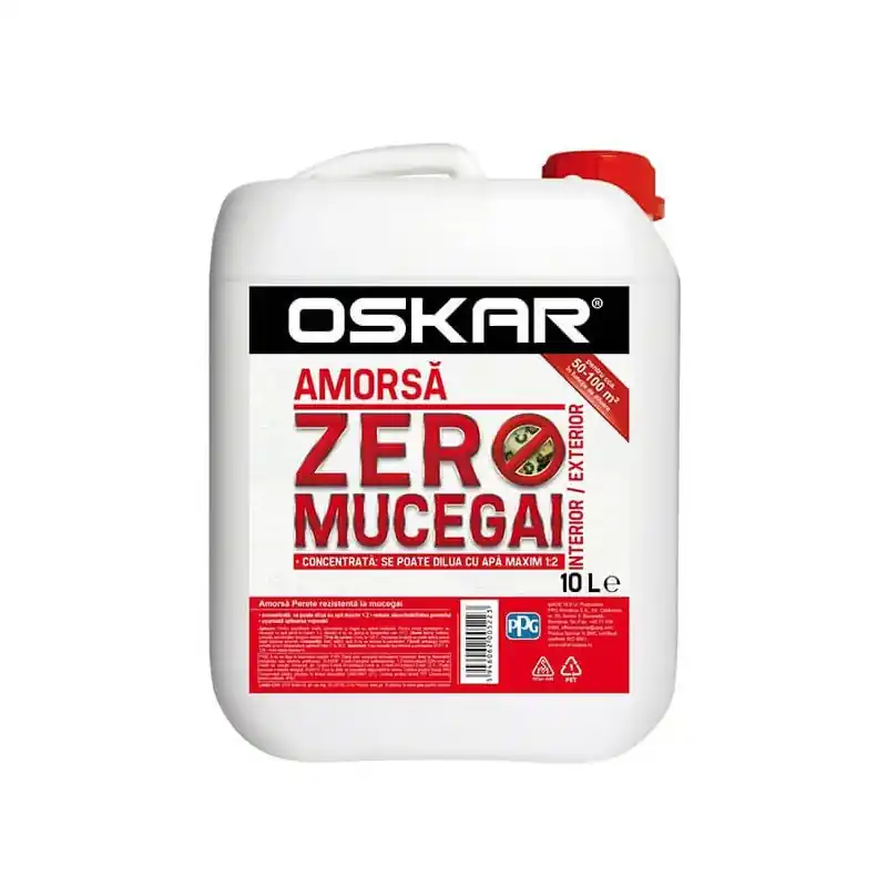 Preferatul clienților Amorsa perete Oskar Zero mucegai, interior si exterior, 10 L - Cipcos Mar