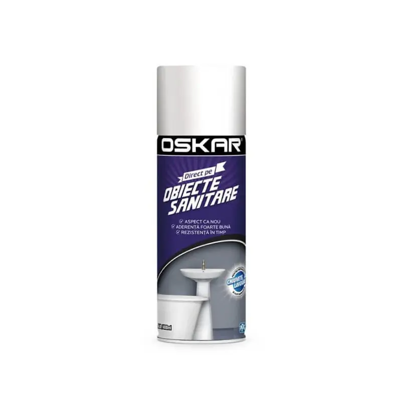 Cel mai vândut Spray vopsea, Oskar Direct pe obiecte sanitare, alb, interior, 400 ml - Cipcos Mar