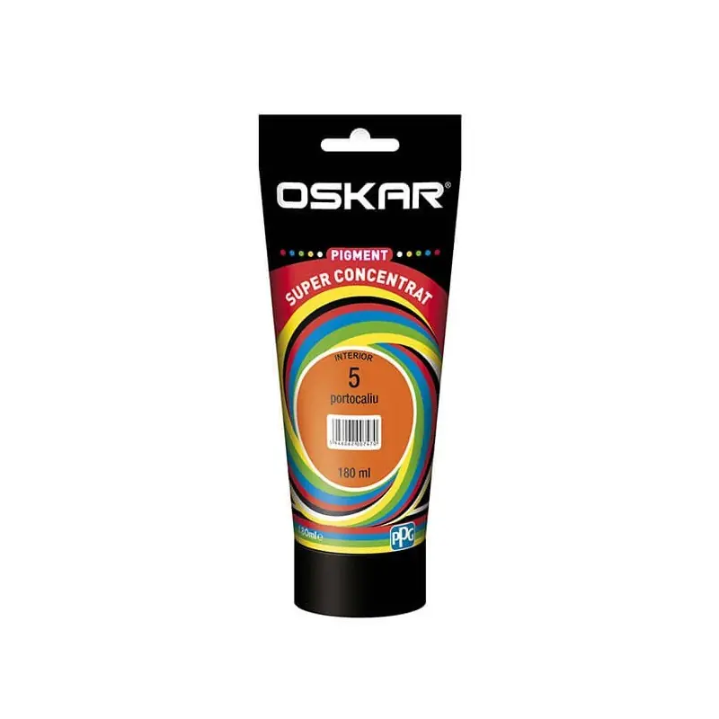 Cumpărături sigure Pigment Oskar superconcentrat, 5 portocaliu, pentru vopsea lavabila, 180 ml - Cipcos Mar