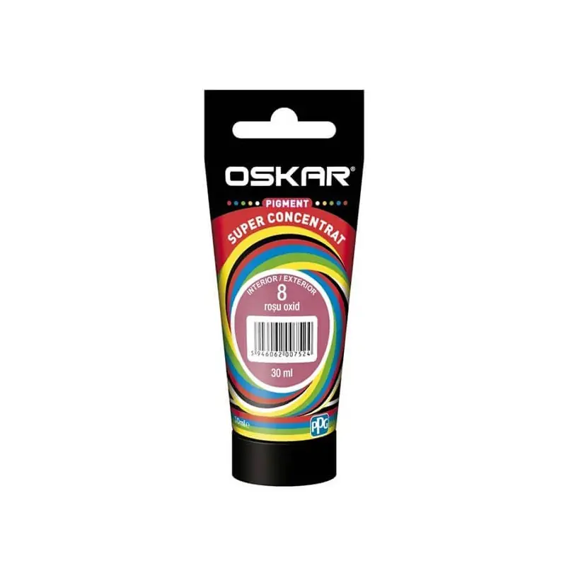Calitate înaltă Pigment Oskar D, superconcentrat, rosu oxid 8, pentru vopsea lavabila, 30 ml - Cipcos Mar