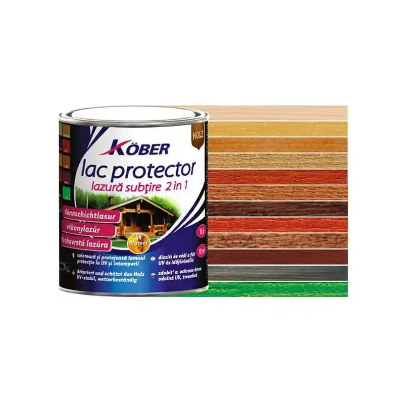Ofertă de sezon Lac protector Kober lazura subtire 2 in 1, teak, 2.5 L - Cipcos Mar