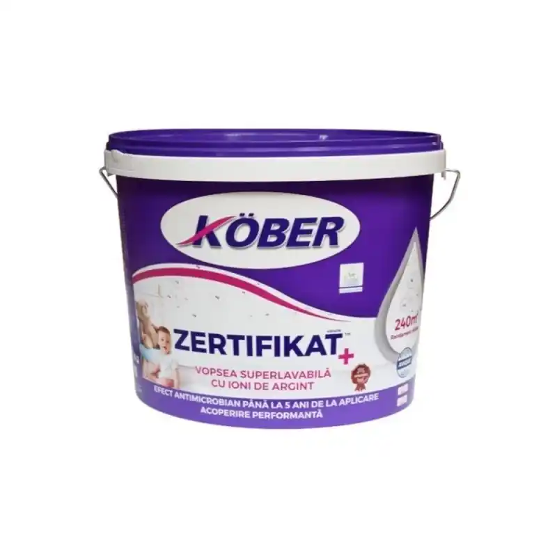 Reducere de preț Vopsea lavabila interior, Kober Zertifikat Plus, alba, 8.5 L - Cipcos Mar