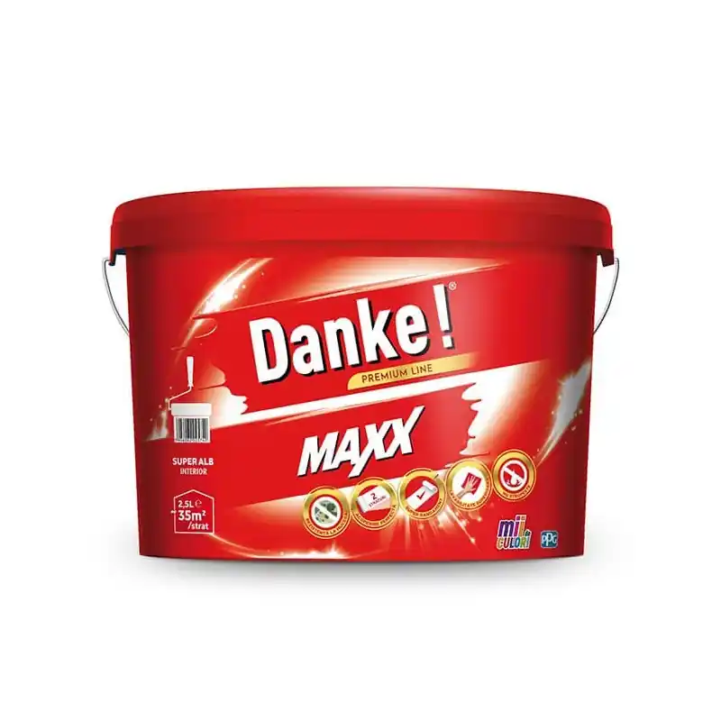 Promoție Vopsea lavabila alba Danke Maxx, de interior, 2,5 L - Cipcos Mar
