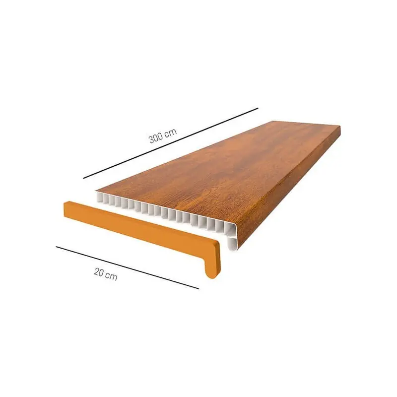 Glaf Vilo interior PVC stejar auriu, 300 x 20 x 2 cm - Cipcos Mar Ofertă limitată