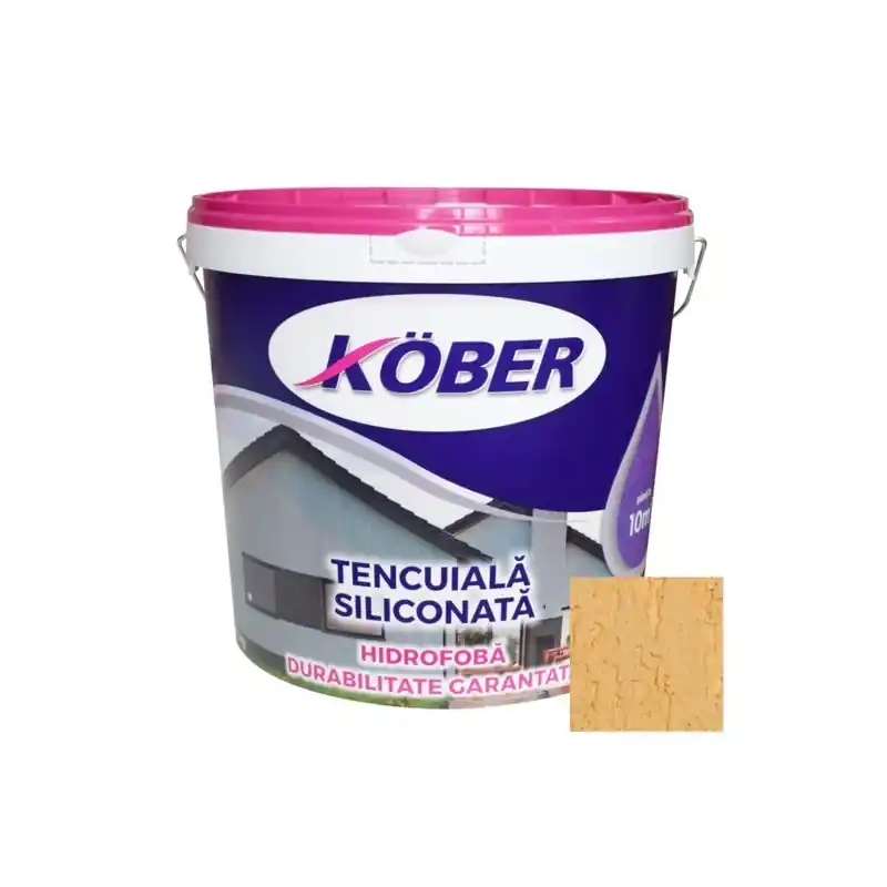 Disponibil imediat Kober Tencuiala Siliconata Scoarta De Copac Chihlimbar 25KG (C03 - Cipcos Mar