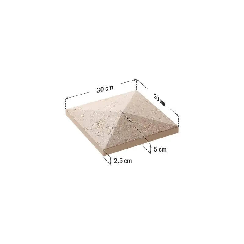 Reducere extra Capac Stalp Gard Roma 30x30x5cm - Cipcos Mar