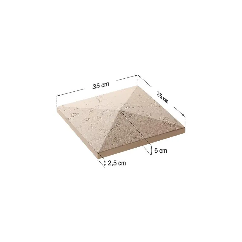 Capac Stâlp Gard Roma 35x35x5cm - Cipcos Mar Cumpărături sigure