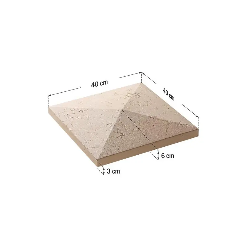 Reducere extra Capac Stâlp Gard Roma 40x40x6cm - Cipcos Mar