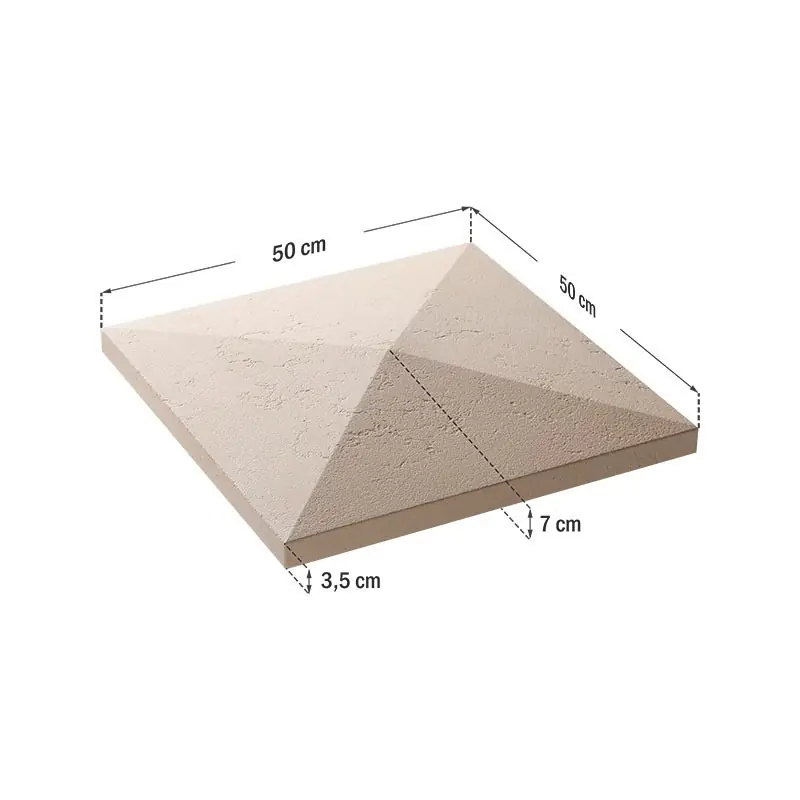 Capac Stâlp Gard Roma 50x50x7cm - Cipcos Mar Nu rata