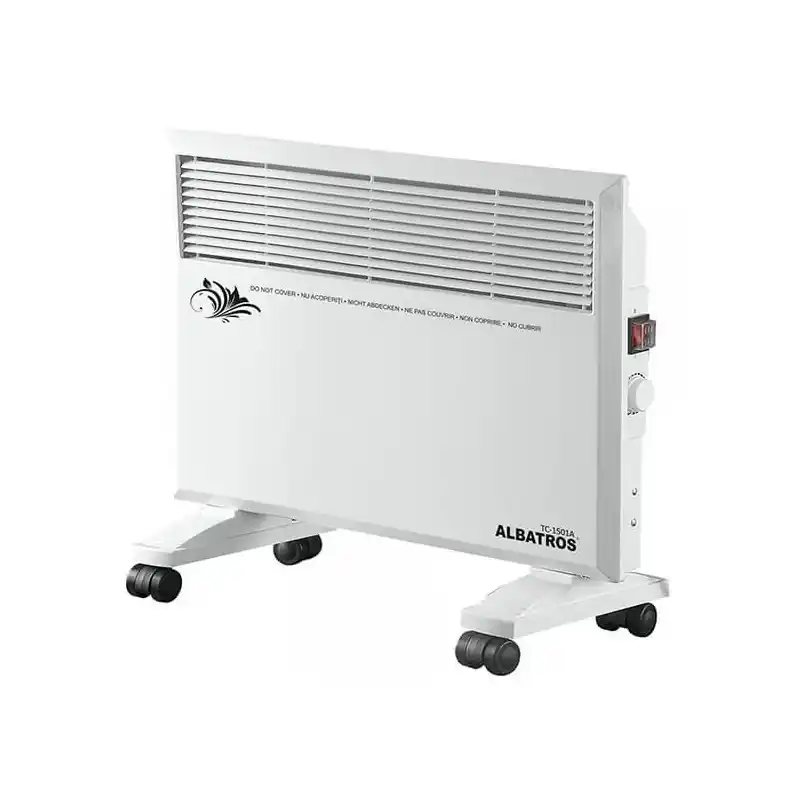 Convector electric Albatros TC-1501A, 2 trepte, 1500 W, 560 x 260 x 490 mm, alb - Cipcos Mar Ofertă exclusivă
