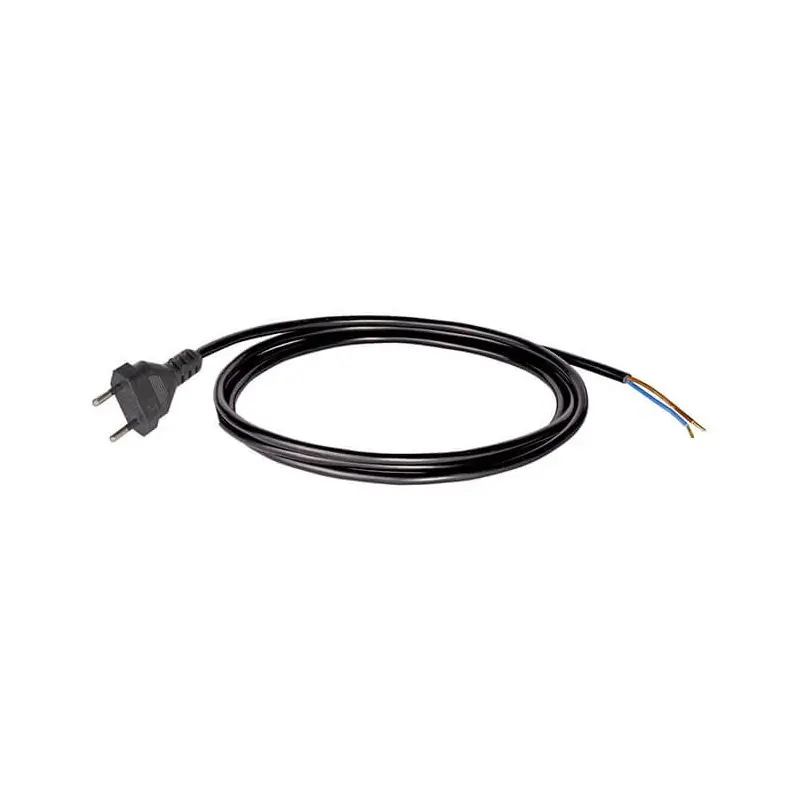 Livrare rapidă Cordon cu stecher injectat, negru, 3 m, 2 x 1.0 - Cipcos Mar