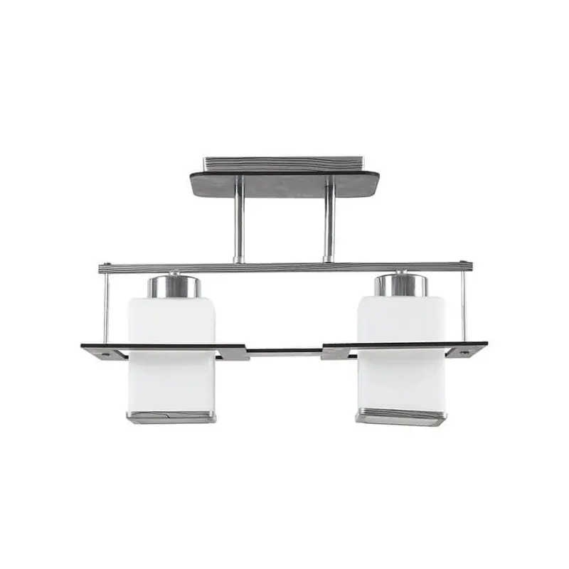 Lustra Kyoto, crom + negru + alb, 2 x E27, 60W - Cipcos Mar Super ofertă