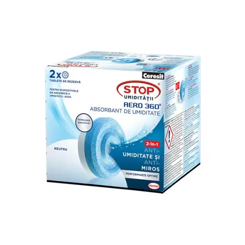 Ceresit Aero 360, tablete rezerva pentru aparatele Aero, 450 g - Cipcos Mar Ofertă limitată