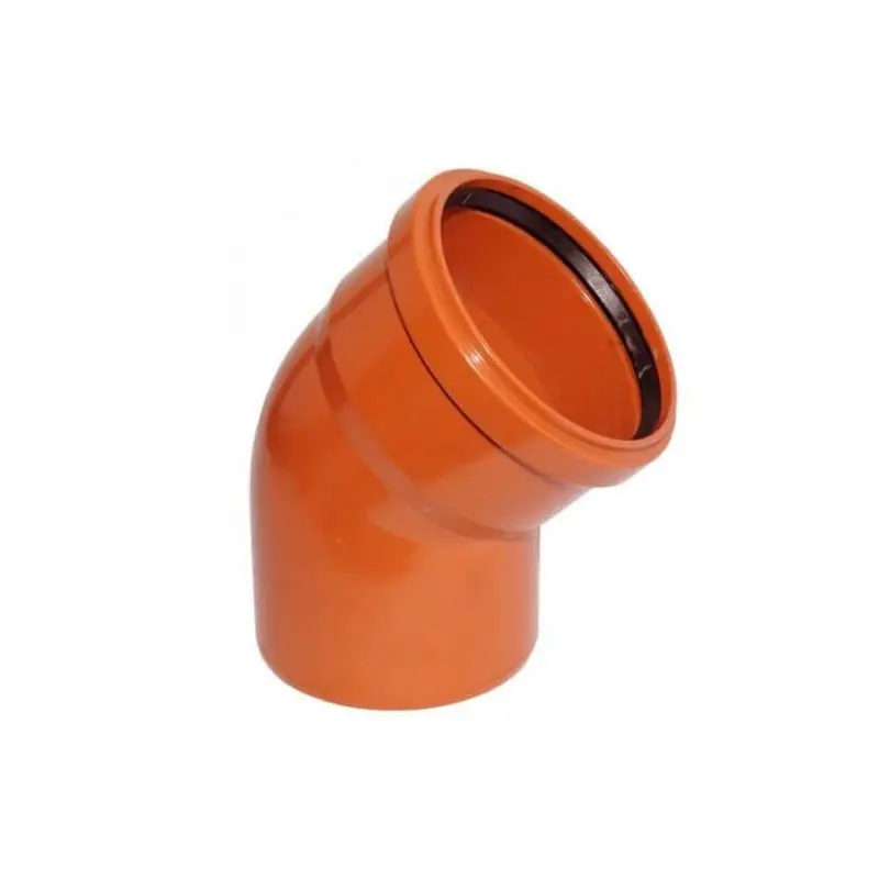 Cot PVC canalizare exterioara cu garnitura, 45 grd, diametru 200 mm - Cipcos Mar Reducere specială