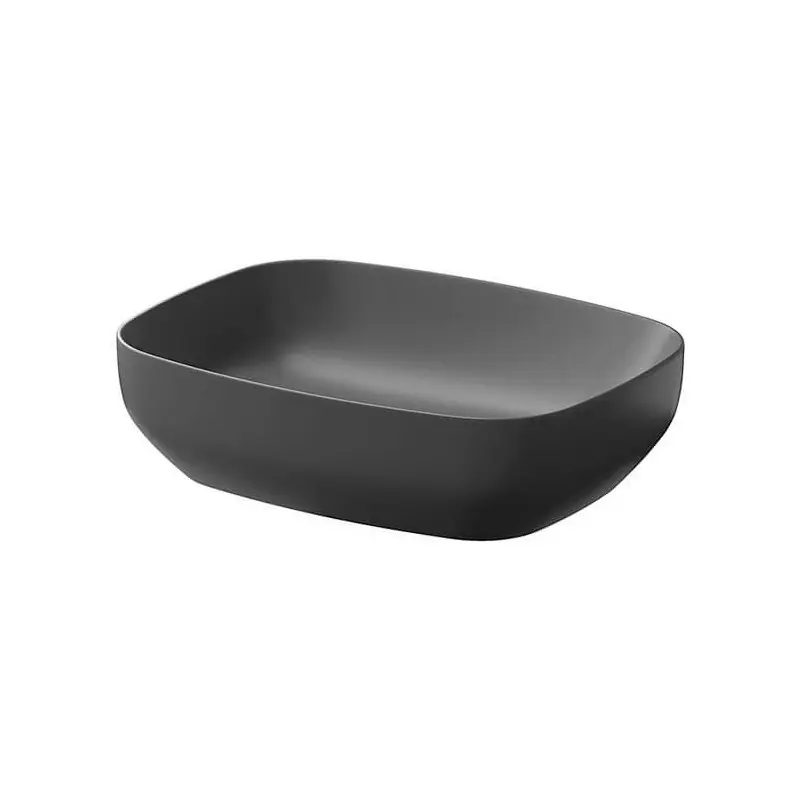 Lavoar rectangular pentru blat, Larga, antracit mat, 50 cm x 38 cm, Cesarom - Cipcos Mar Ieftin