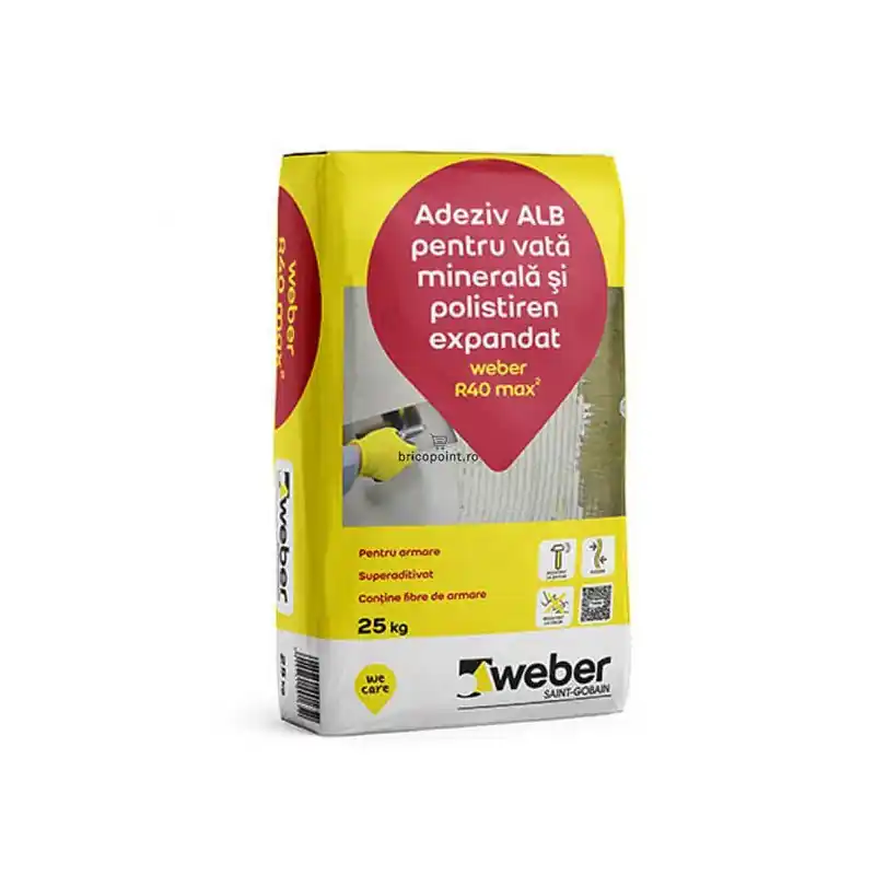 Preferatul clienților Adeziv alb Weber R40 sac 25 kg - materiale constructii - Cipcos Mar