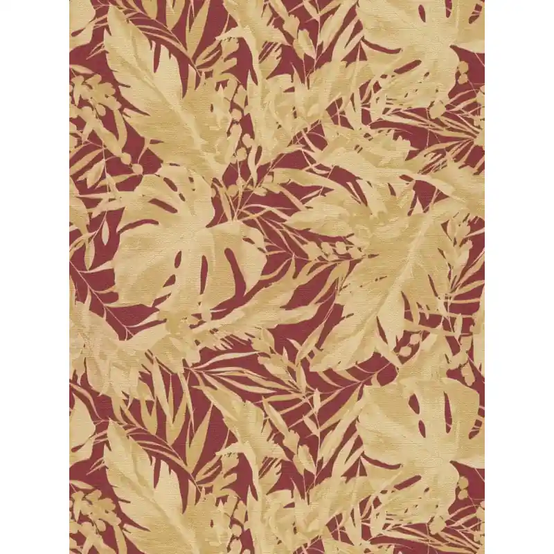Plată securizată Tapet Decorativ Tropical Cosmo Living, 790635 Motive Frunze Bej și Rosu, Rolă 10.05 m x 0.53 m